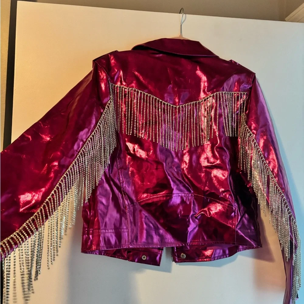 Buddy Love Women's Metallic Fringe Jacket - Picture 3 of 8